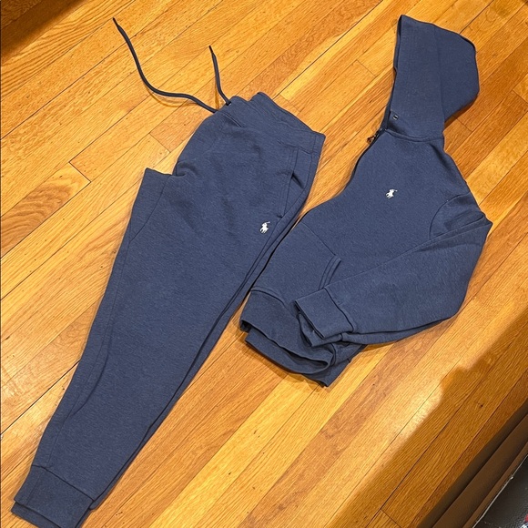 Polo by Ralph Lauren Blue Hoodie and Joggers Set size small in men size - Picture 1 of 6